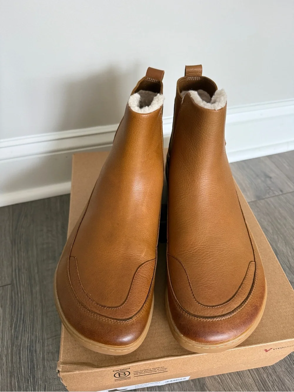 Vivobarefoot Gobi Warm-Lined Chelsea Boots Leather EUR 45 / US 12